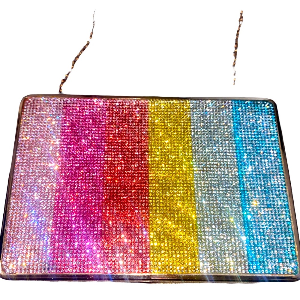 Rainbow colored clutch